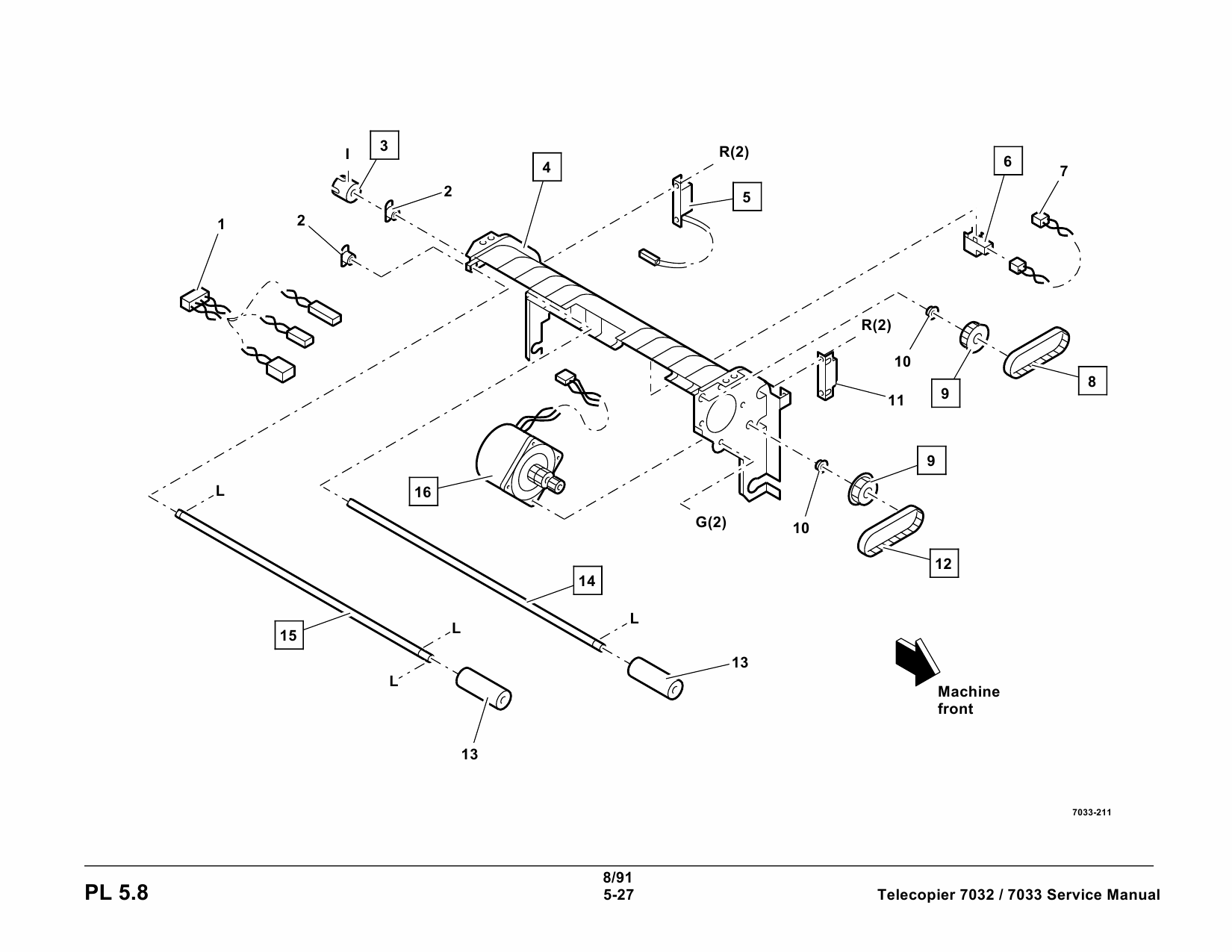 Xerox Printer 7032 7033 Fax Parts List and Service Manual-4